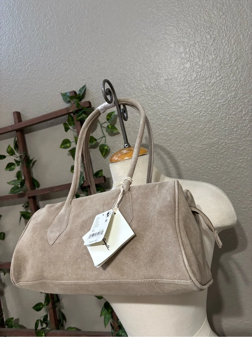 NEW! Free People Taupe Sierra Suede Shoulder bag